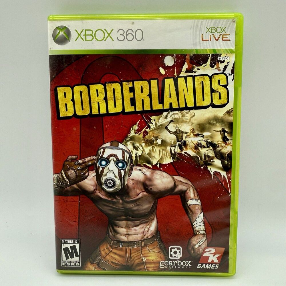 Borderlands (Xbox 360) Complete Game Case And Manual Tested